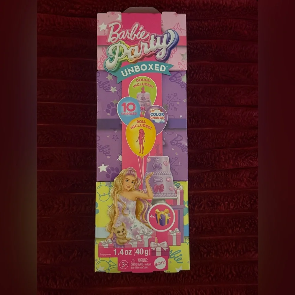 Mattel Barbie Party Unboxed Color-Change Dough Set - Pink & Purple